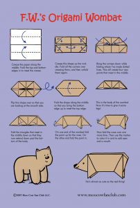 origami wombat